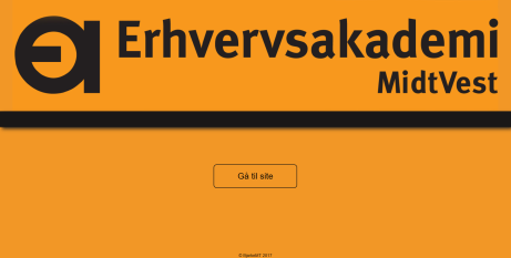et billede af eamv.bjarkemt.com's forside, her ses EAMVs logo
